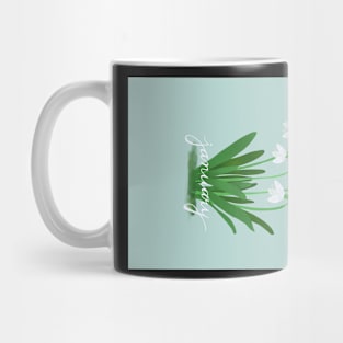 January Snowdrops card Mug